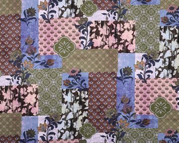 Satin Patchwork Blue